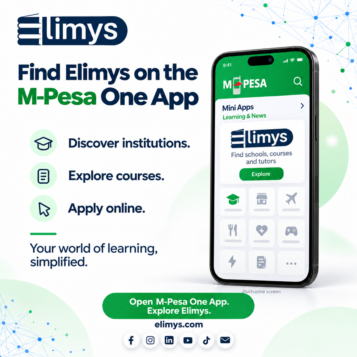 Elimys Is Now on M-Pesa OneApp: Find Schools, Courses and Tutors
