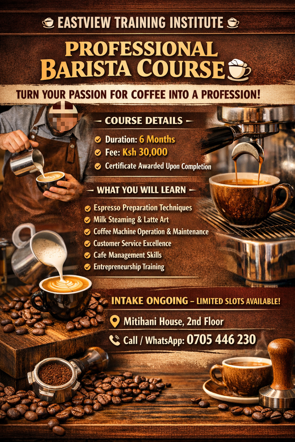 INTRODUCING BARISTA & MIXOLOGY COURSE