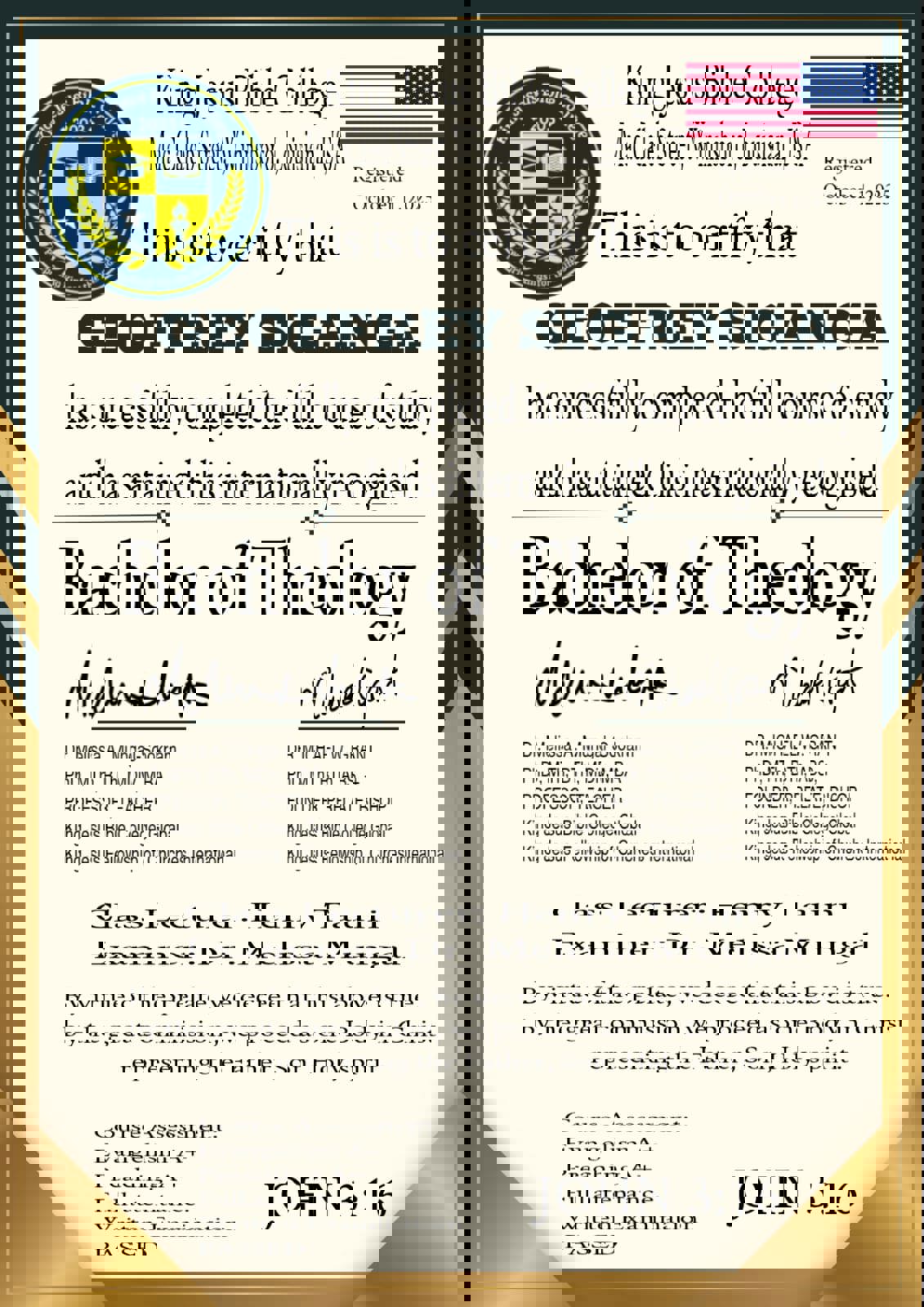 King Jesus Bible College Global