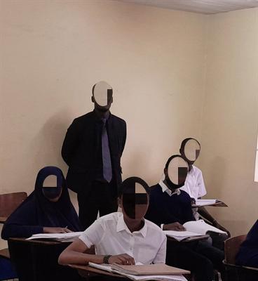 College students in lecture halls. 4 at Bukah College