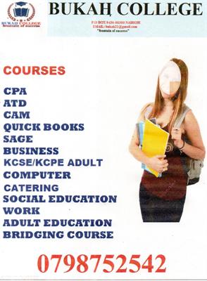 College students in lecture halls. 5 at Bukah College