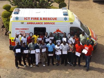 Fire Fighter students at International Center Of Technology