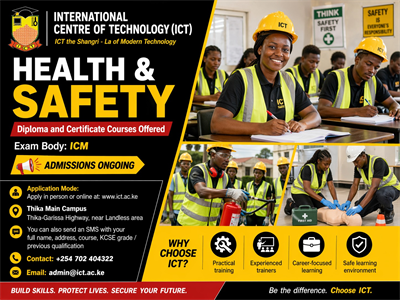 Health and safety at International Center Of Technology